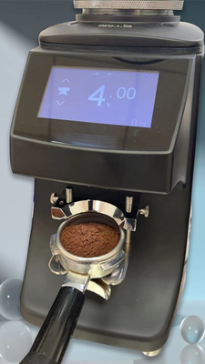 電気コーヒー豆挽器のコーヒー製造所機械平たい箱は粉砕機の黒をぎざぎざを付ける