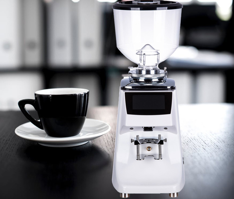 エスプレッソのタッチ画面のコーヒー豆挽器83mmのチタニウムの金属のぎざぎざのコーヒー豆挽器
