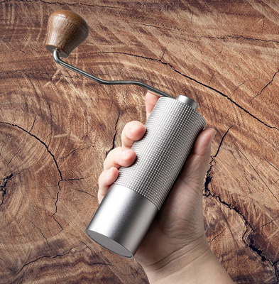 家のエスプレッソのコーヒー豆挽器の手動クランクの小型ハンドルの携帯用ステンレス鋼のぎざぎざ