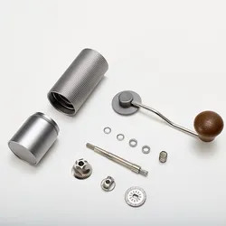 Al合金ボディ携帯用小さい手製造所の手動コーヒー豆挽器420のステンレス鋼のぎざぎざ